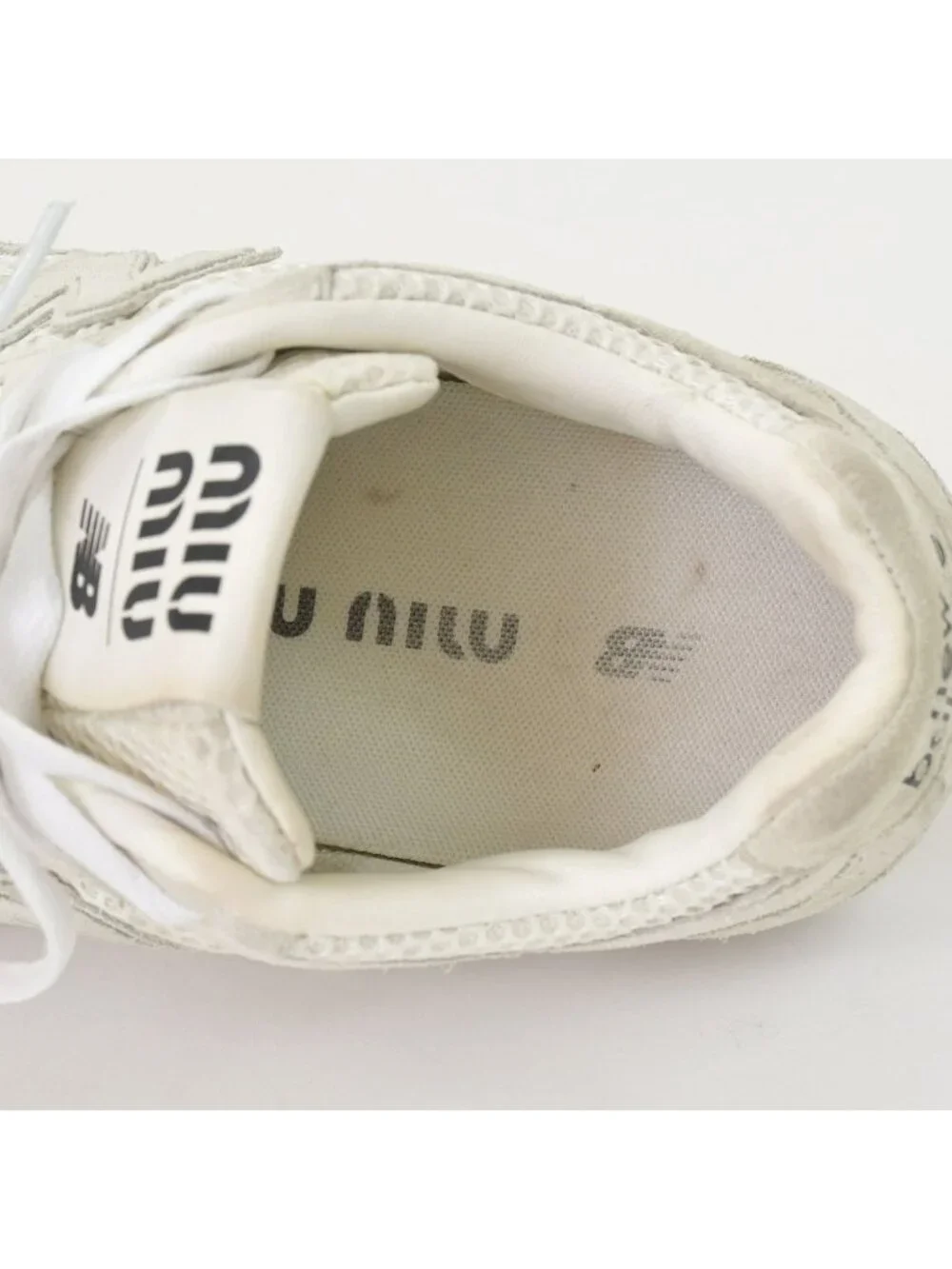 Miu Miu New Balance Suede Mesh Beige White